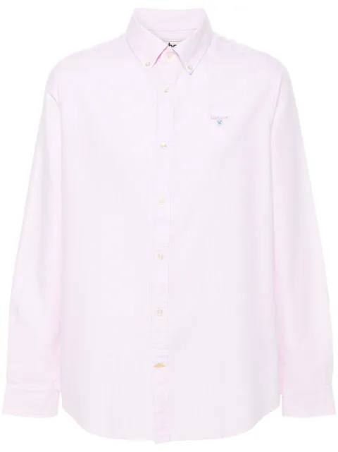 Barbour logo-embroidered striped shirt Pink MSH5303