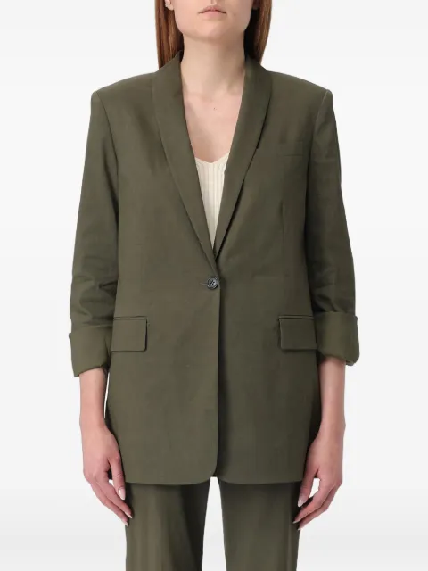 Theory single-button lapel jacket Green O0203104