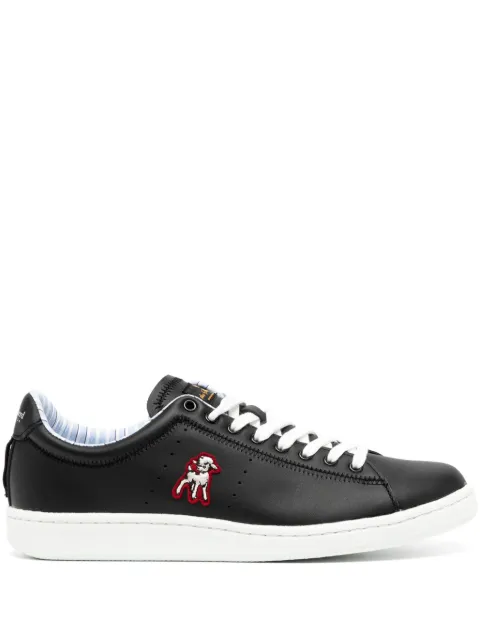 Undercover logo-patch leather sneakers Black US1D4F91