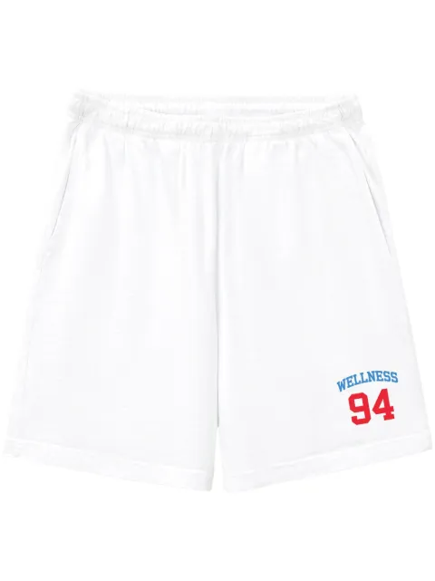 Sporty & Rich Wellness 94 cotton track shorts White SH021S403WW