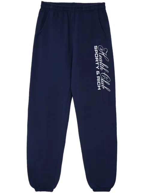 Sporty & Rich Made In USA cotton track pants Blue PA020S403MN