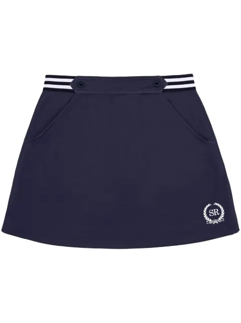 Sporty & Rich Kelly logo-embroidered skirt Blue SK010S403GN