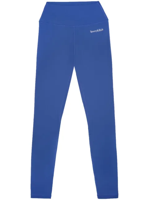 Sporty & Rich logo-print high-waisted leggings Blue PA001S403SI
