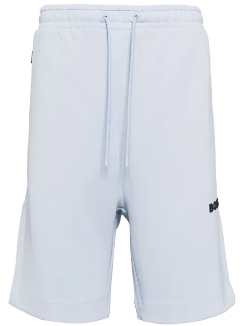 BOSS logo-embroidered drawstring shorts Blue 50510348