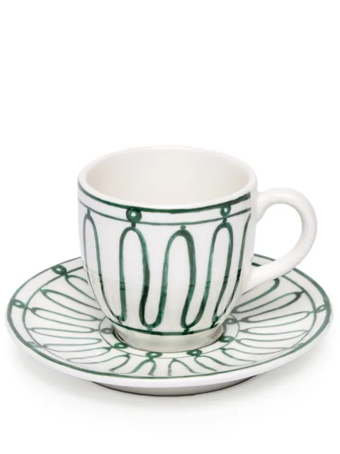 Themis Z Kyma tea cup and saucer set White COFFTEACUP22