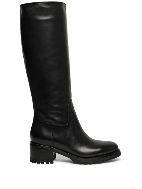 Santoni knee-length leather boots Black WSDY70615SM1BLGA