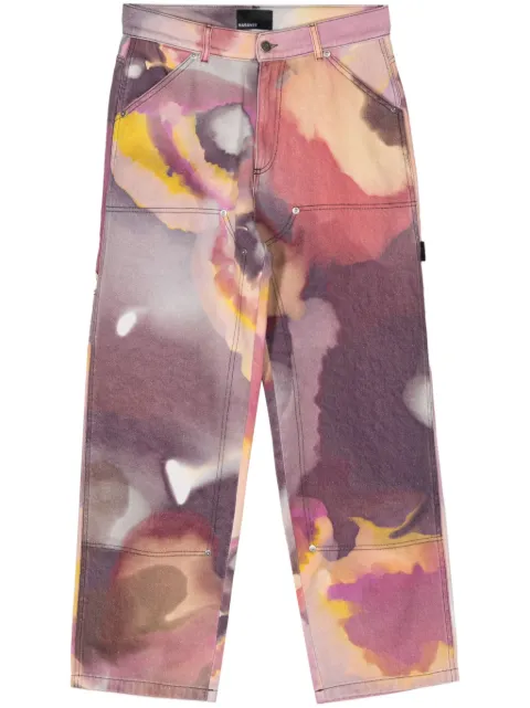 RASSVET Butterfly straight-leg jeans Purple PACC14P003