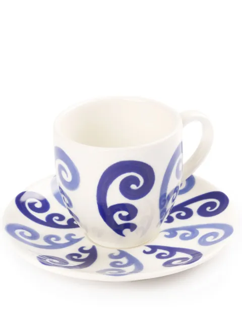 Themis Z Athenee Peacock espresso cup and saucer White CUP0000076OS141