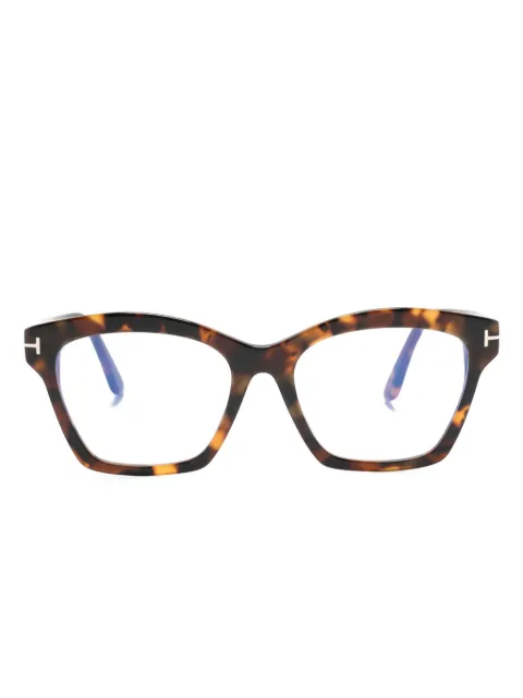 TOM FORD Eyewear tortoiseshell square-frame glasses Brown FT5965B