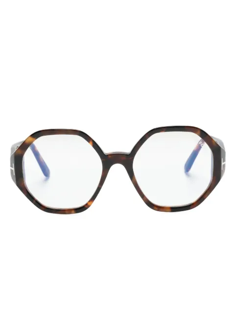TOM FORD Eyewear geometric-frame glasses Brown TF5967B