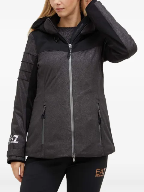 Ea7 Emporio Armani hooded logo jacket Black 6RTG15TNDCZ