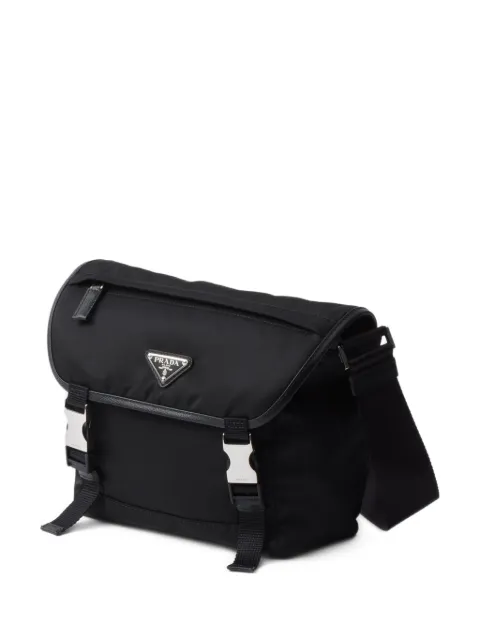 Prada Re-nylon and Saffiano leather shoulder bag Black 2VD066VOOM2DMG