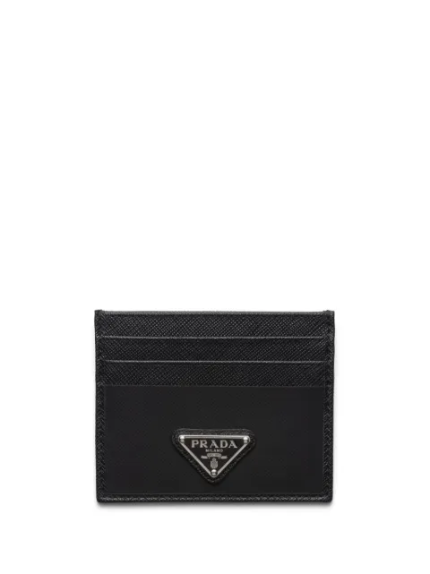 Prada triangle-logo leather wallet Black 2MC0252DMH