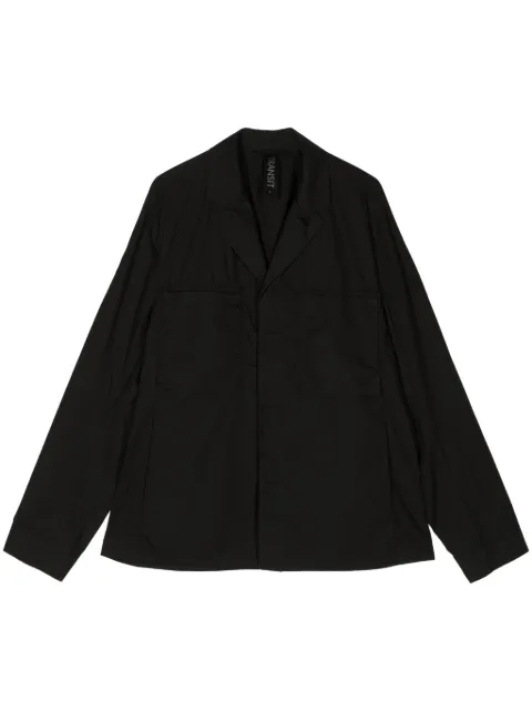 Transit long-sleeve cotton-linen blend jacket Black CFUTRWB112BLK