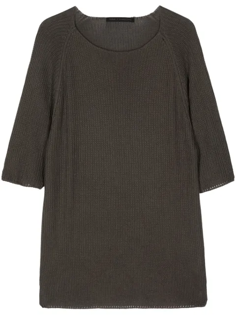 Forme D'expression short-sleeve knitted jumper Green UM184LOTG