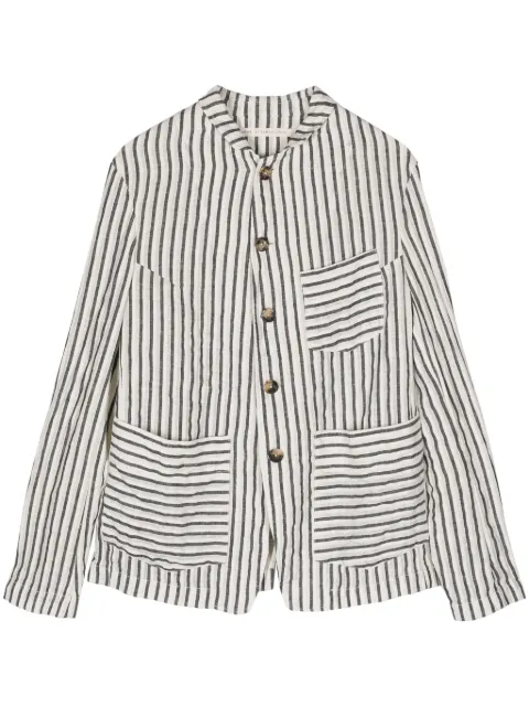 Forme D'expression stripe-pattern jacket White DG052F4ST