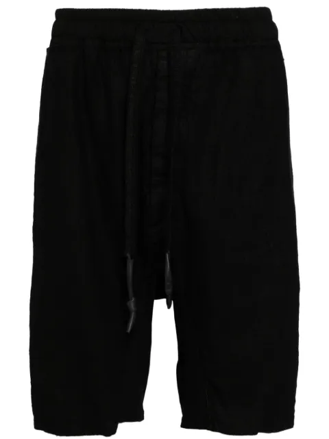 Isaac Sellam Experience drop-crotch cotton shorts Black SHORTLIGHTLINBLK