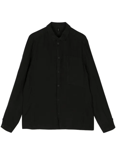 Transit long-sleeve linen shirt Black CFUTRWV310