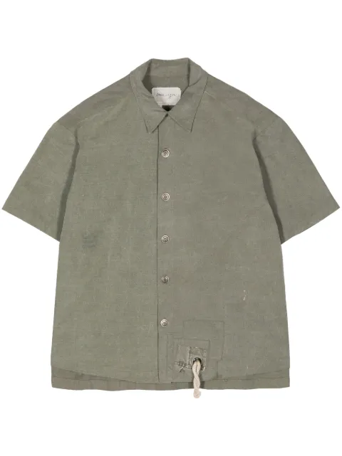 Greg Lauren Army Tent cotton shirt Green HM101
