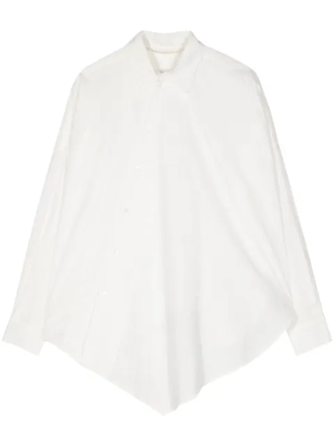Forme D'expression asymmetric cotton shirt White DS053FC7W