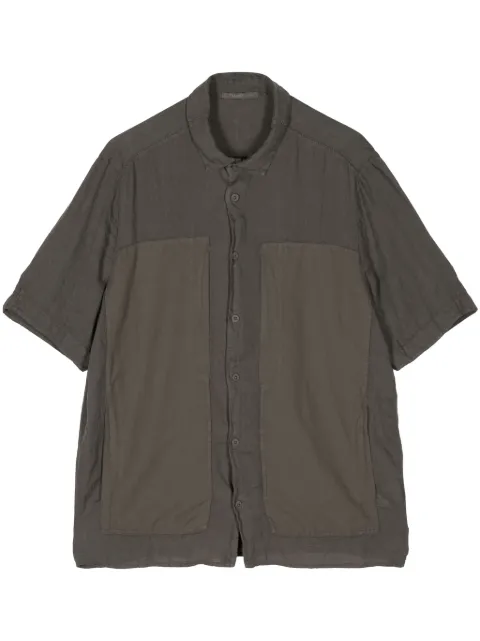 Transit panelled short-sleeve shirt Grey CFUTRWV311MUD