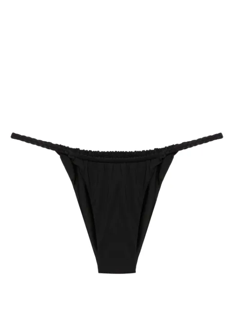 Isa Boulder braid-detail reversible bikini bottoms Black SS24WSB07E