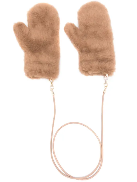 Max Mara Ombrat mittens Brown 2424566052600