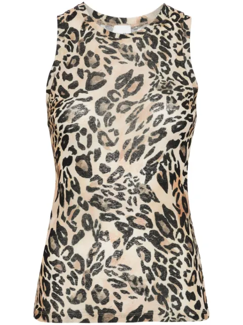 Nanushka Anneke leopard-print tank top Black NW24PFTP14771