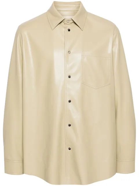 Nanushka long-sleeve recycled-polyester shirt Green NM24PFSH02062