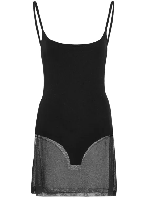 Jacquemus La Robe Maille Roupao sheer minidress Black 243KN5112357