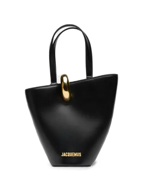 Jacquemus Le Petit Bambola leather tote bag Black BAW00389AC01C01