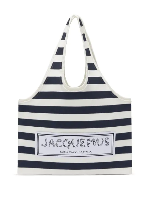 Jacquemus Le Tote logo-print bag Blue 243BA3762422045