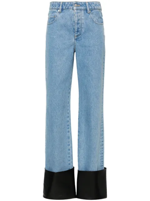 Nanushka turn-up detailed straight-leg jeans Blue NW24PFOW17453