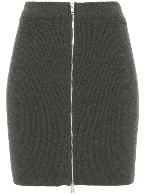 Nanushka bouclé zip-up miniskirt Grey NW24PFSK23494