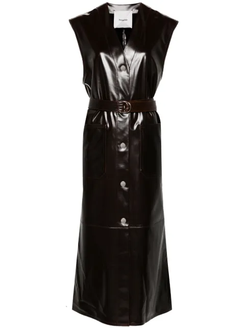 Nanushka Rainey sleeveless coat Brown NW24PFSG19171