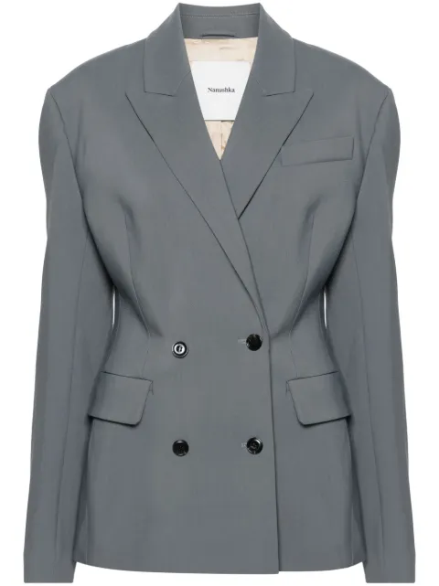 Nanushka Laane double-breasted blazer Grey NW24PFSG18855