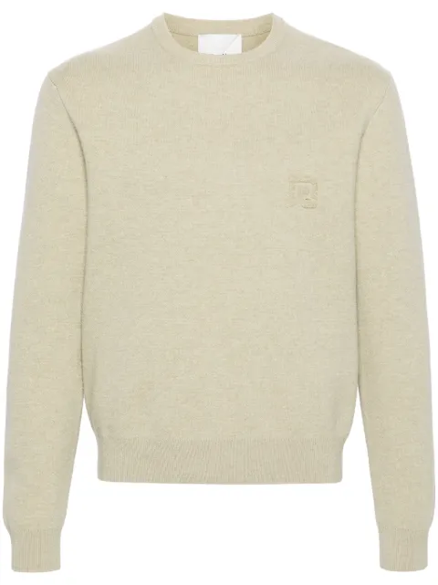 Nanushka logo-embroidered merino jumper Neutrals NM24PFSW00372