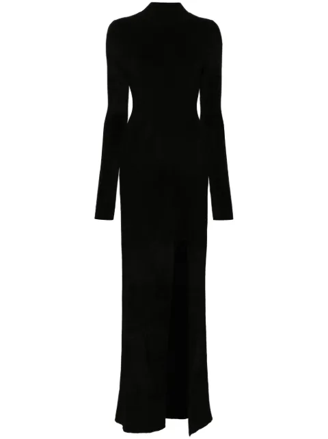 Nanushka long-sleeve towelling maxi dress Black NW24PFBS29251