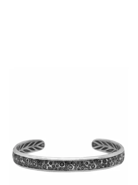 John Varvatos Stardust black-diamonds cuff Silver JVBSSBD2005
