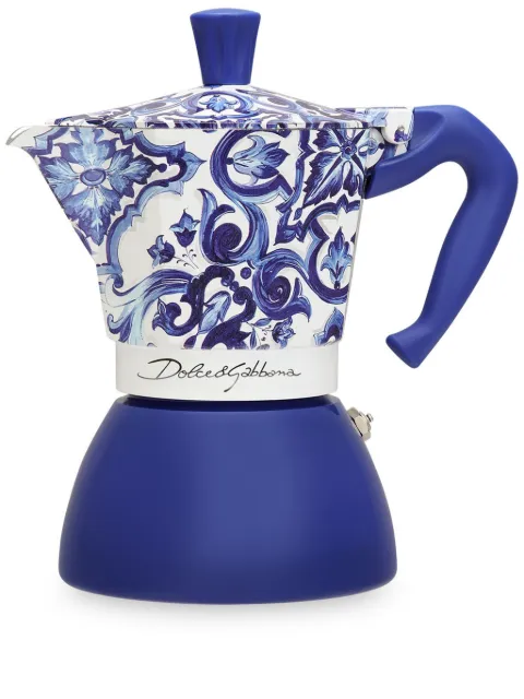 Dolce & Gabbana x Bialetti Moka Induction large coffee maker Blue TCCE35TCAFD