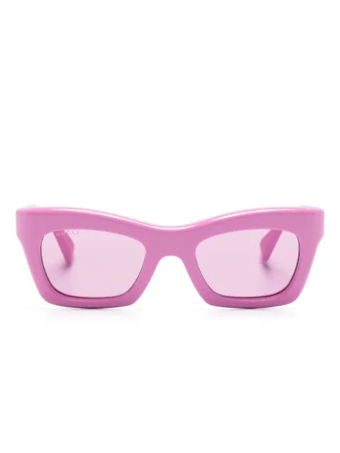 Gucci Eyewear logo-detail square-frame sunglasses Pink 791813J0740