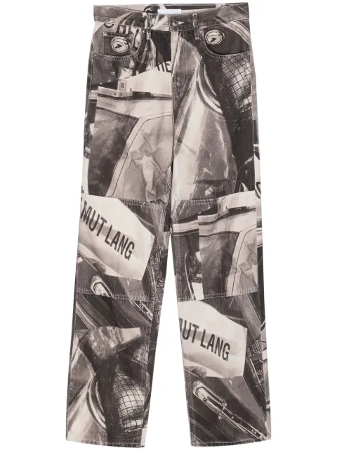 Helmut Lang all-over photographic-print jeans Black O01DW209