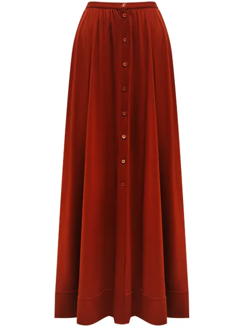 12 STOREEZ buttoned maxi skirt Orange 125058