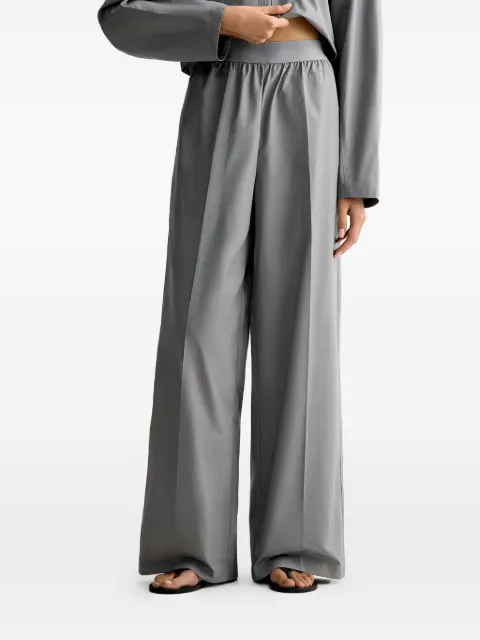 12 STOREEZ elasticated-waistband cotton trousers Grey 126583