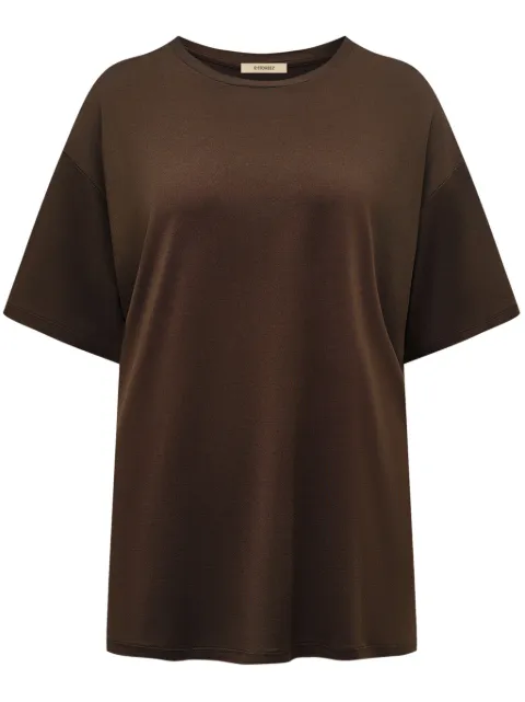 12 STOREEZ round-neck silk T-shirt Brown 126387
