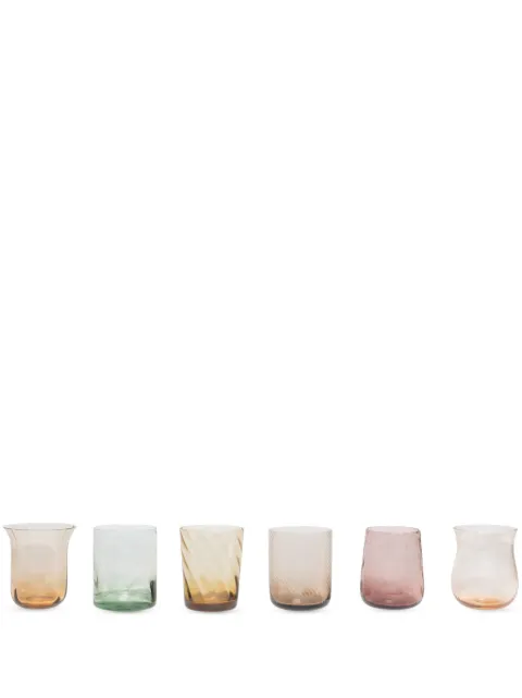 Bitossi Home textured glass tumblers (set of six) Pink MCV02012