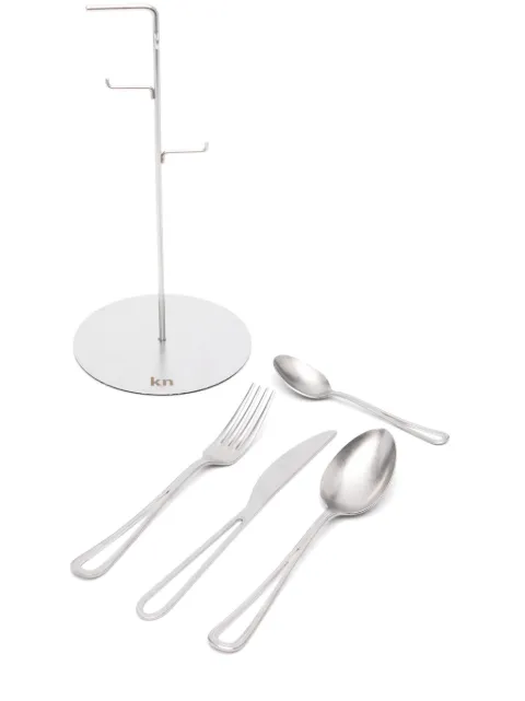 knindustrie logo-engraved flatware set (four person setting) Silver DM99816S