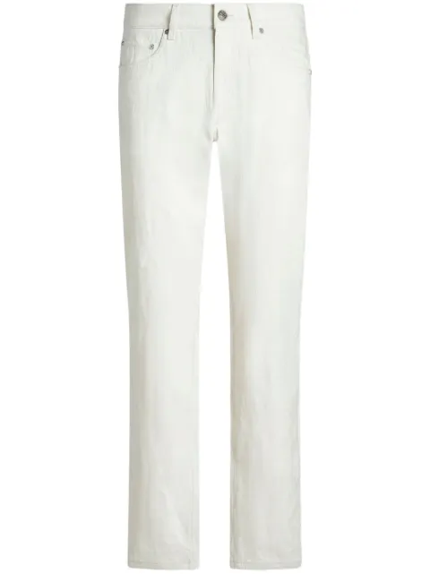 ETRO slim-cut jacquard jeans White MRNB000599TJ544
