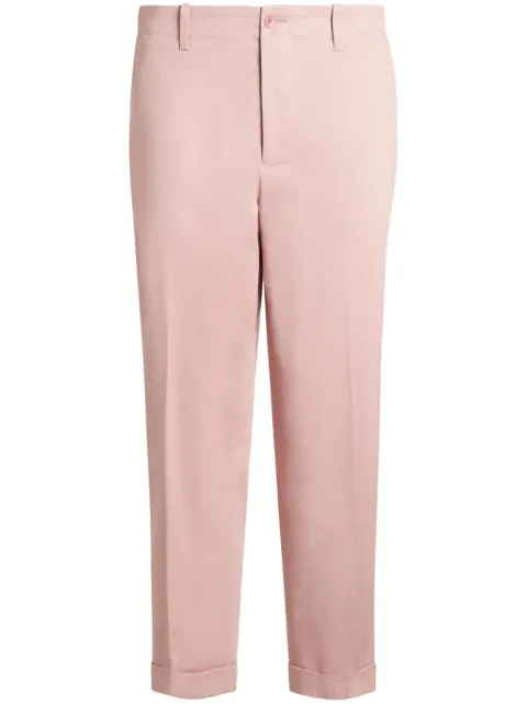 ETRO cotton chino trousers Pink MREA001999TU5I7