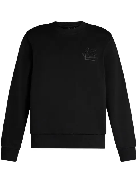 ETRO Pegaso-appliqué crew-neck sweatshirt Black MRMB0010AJ215